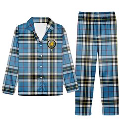ScotsTee Shop Scottish Thompson Society Crest Tartan Pajama Satin Velvet Flannel Pajama Set