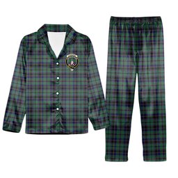 ScotsTee Shop Scottish Stevenson Crest Tartan Pajama Satin Velvet Flannel Pajama Set