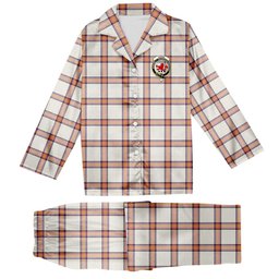 ScotsTee Shop Scottish Young Christina Ancient Crest Tartan Pajama Satin Velvet Flannel Pajama Set