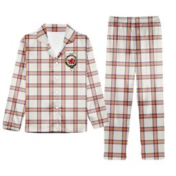 ScotsTee Shop Scottish Young Christina Ancient Crest Tartan Pajama Satin Velvet Flannel Pajama Set