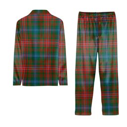 ScotsTee Shop Scottish Wilson Janet Ancient Clan Crest Tartan Pajama Satin Velvet Flannel Pajama Set