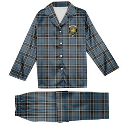ScotsTee Shop Scottish Thompson Crest Tartan Pajama Satin Velvet Flannel Pajama Set
