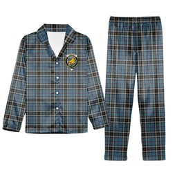 ScotsTee Shop Scottish Thompson Crest Tartan Pajama Satin Velvet Flannel Pajama Set
