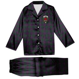ScotsTee Shop Scottish Wilsons 211 Crest Tartan Pajama Satin Velvet Flannel Pajama Set
