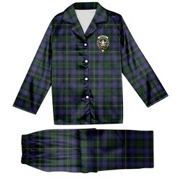 ScotsTee Shop Scottish Urquhart Brydone Crest Tartan Pajama Satin Velvet Flannel Pajama Set
