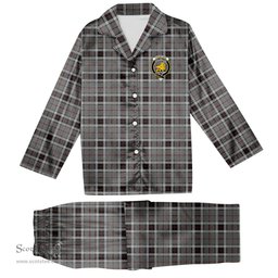 ScotsTee Shop Scottish Thompson Grey Dress Crest Tartan Pajama Satin Velvet Flannel Pajama Set