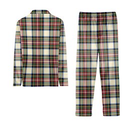 ScotsTee Shop Scottish Stewart Dress Ancient SC Crest Tartan Pajama Satin Velvet Flannel Pajama Set