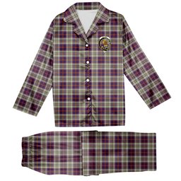 ScotsTee Shop Scottish Walker Dress Crest Tartan Pajama Satin Velvet Flannel Pajama Set