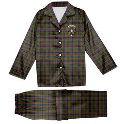 ScotsTee Shop Scottish Stephenson Old Crest Tartan Pajama Satin Velvet Flannel Pajama Set