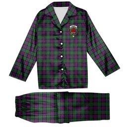 ScotsTee Shop Scottish Wilsons 150 Crest Tartan Pajama Satin Velvet Flannel Pajama Set