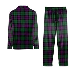 ScotsTee Shop Scottish Wilsons 150 Crest Tartan Pajama Satin Velvet Flannel Pajama Set