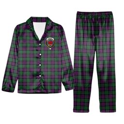 ScotsTee Shop Scottish Wilsons 150 Crest Tartan Pajama Satin Velvet Flannel Pajama Set