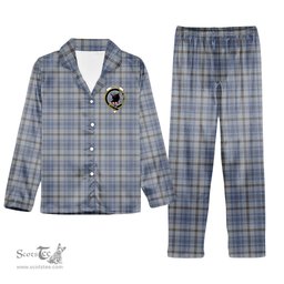ScotsTee Shop Scottish Tweedie Crest Tartan Pajama Satin Velvet Flannel Pajama Set