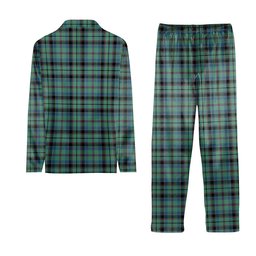 ScotsTee Shop Scottish Stevenson Ancient Crest Tartan Pajama Satin Velvet Flannel Pajama Set