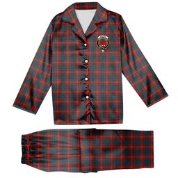 ScotsTee Shop Scottish Wilson 04 Crest Tartan Pajama Satin Velvet Flannel Pajama Set