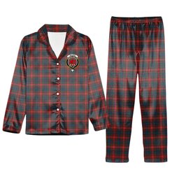 ScotsTee Shop Scottish Wilson 04 Crest Tartan Pajama Satin Velvet Flannel Pajama Set