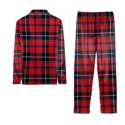 ScotsTee Shop Scottish Wishart Dress Modern Crest Tartan Pajama Satin Velvet Flannel Pajama Set