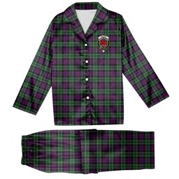 ScotsTee Shop Scottish Wilsons 158 Crest Tartan Pajama Satin Velvet Flannel Pajama Set