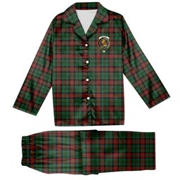 ScotsTee Shop Scottish Walker James Crest Tartan Pajama Satin Velvet Flannel Pajama Set