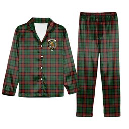 ScotsTee Shop Scottish Walker James Crest Tartan Pajama Satin Velvet Flannel Pajama Set
