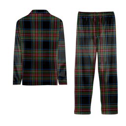 ScotsTee Shop Scottish Stewart Black Ancient Crest Tartan Pajama Satin Velvet Flannel Pajama Set