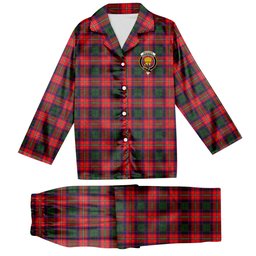 ScotsTee Shop Scottish Wauchope Crest Tartan Pajama Satin Velvet Flannel Pajama Set