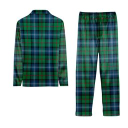 ScotsTee Shop Scottish Urquhart Ancient Crest Tartan Pajama Satin Velvet Flannel Pajama Set