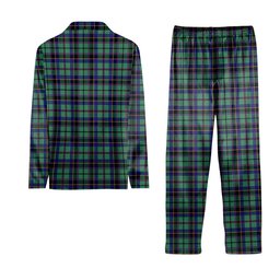 ScotsTee Shop Scottish Stevenson SC Crest Tartan Pajama Satin Velvet Flannel Pajama Set