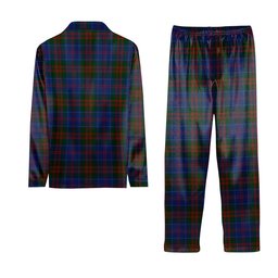 ScotsTee Shop Scottish Stewart of Appin 2 Crest Tartan Pajama Satin Velvet Flannel Pajama Set