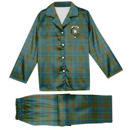ScotsTee Shop Scottish Stewart of Appin Hunting Ancient Clan Crest Tartan Pajama Satin Velvet Flannel Pajama Set