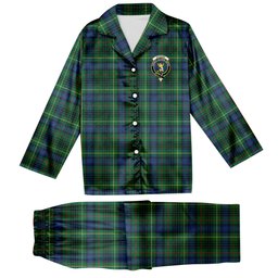 ScotsTee Shop Scottish Stewart Hunting Modern SC Crest Tartan Pajama Satin Velvet Flannel Pajama Set