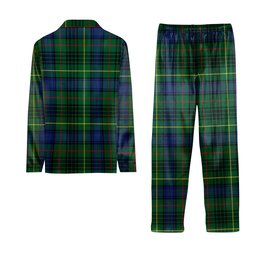 ScotsTee Shop Scottish Stewart Hunting Modern SC Crest Tartan Pajama Satin Velvet Flannel Pajama Set