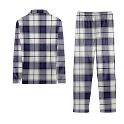ScotsTee Shop Scottish Alexander of Menstry Dress Modern Crest Tartan Pajama Satin Velvet Flannel Pajama Set