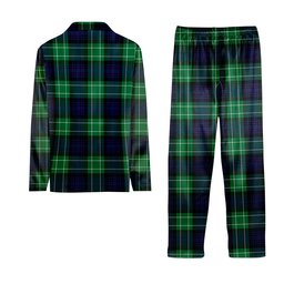 ScotsTee Shop Scottish Abercrombie SC Crest Tartan Pajama Satin Velvet Flannel Pajama Set