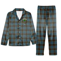 ScotsTee Shop Scottish Anderson Crest Tartan Pajama Satin Velvet Flannel Pajama Set