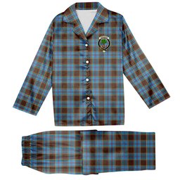 ScotsTee Shop Scottish Anderson SC Crest Tartan Pajama Satin Velvet Flannel Pajama Set