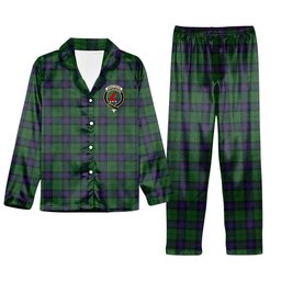 ScotsTee Shop Scottish Armstrong Crest Tartan Pajama Satin Velvet Flannel Pajama Set