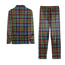 ScotsTee Shop Scottish Aikenhead Crest Tartan Pajama Satin Velvet Flannel Pajama Set