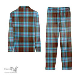 ScotsTee Shop Scottish Anderson Ancient Crest Tartan Pajama Satin Velvet Flannel Pajama Set