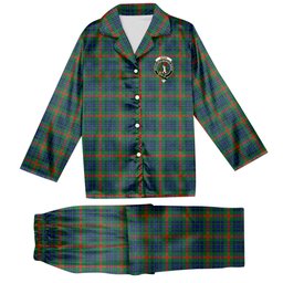 ScotsTee Shop Scottish Aiton SC Crest Tartan Pajama Satin Velvet Flannel Pajama Set