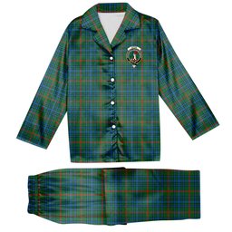 ScotsTee Shop Scottish Aiton Ancient Crest Tartan Pajama Satin Velvet Flannel Pajama Set