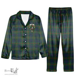 ScotsTee Shop Scottish Aiton Crest Tartan Pajama Satin Velvet Flannel Pajama Set