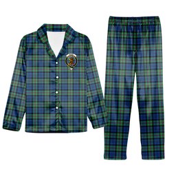 ScotsTee Shop Scottish Baird Ancient Crest Tartan Pajama Satin Velvet Flannel Pajama Set