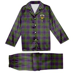 ScotsTee Shop Scottish Arnott Crest Tartan Pajama Satin Velvet Flannel Pajama Set