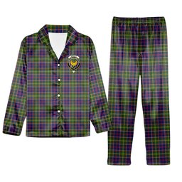 ScotsTee Shop Scottish Arnott Crest Tartan Pajama Satin Velvet Flannel Pajama Set