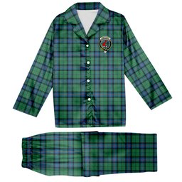 ScotsTee Shop Scottish Armstrong Ancient Crest Tartan Pajama Satin Velvet Flannel Pajama Set