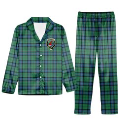 ScotsTee Shop Scottish Armstrong Ancient Crest Tartan Pajama Satin Velvet Flannel Pajama Set