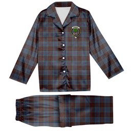 ScotsTee Shop Scottish Anderson Highland Society of London Crest Tartan Pajama Satin Velvet Flannel Pajama Set