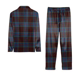 ScotsTee Shop Scottish Anderson Highland Society of London Crest Tartan Pajama Satin Velvet Flannel Pajama Set