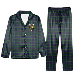 ScotsTee Shop Scottish Bailey, The House of Crest Tartan Pajama Satin Velvet Flannel Pajama Set